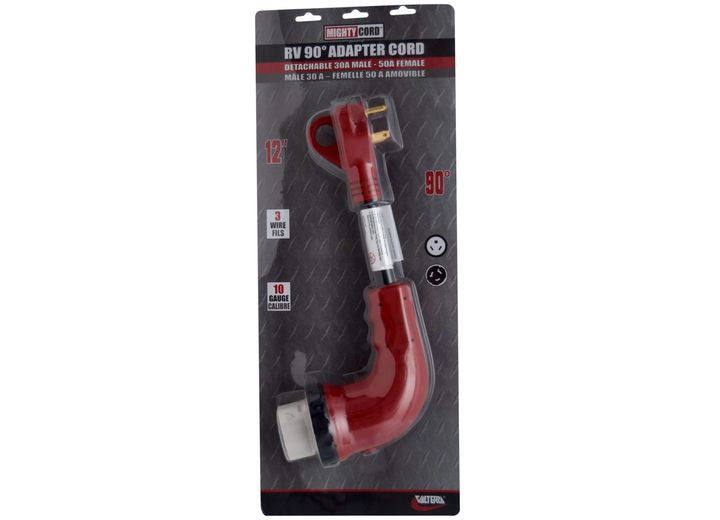 Valterra Products LLC 50A 90DEG TWIST LOCK LED TO 30A CORD 12IN - PACKAGED