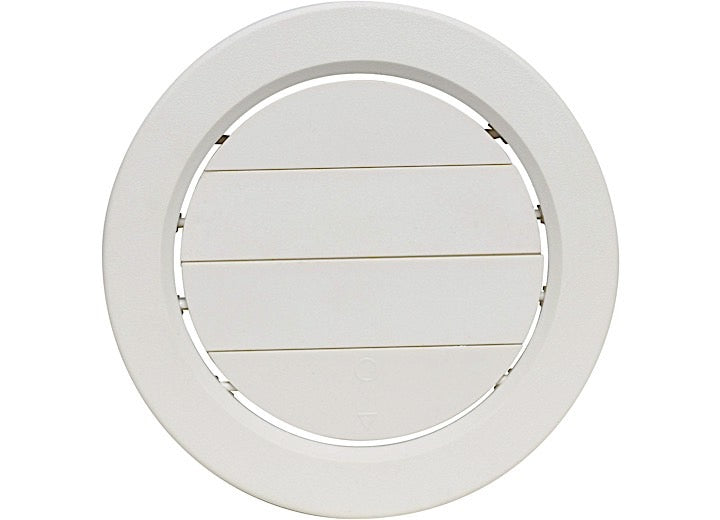 Valterra Products LLC A/C CEILING REGISTER ADJ. ROTATING 5IN PLASTIC, WHITE, CARDED