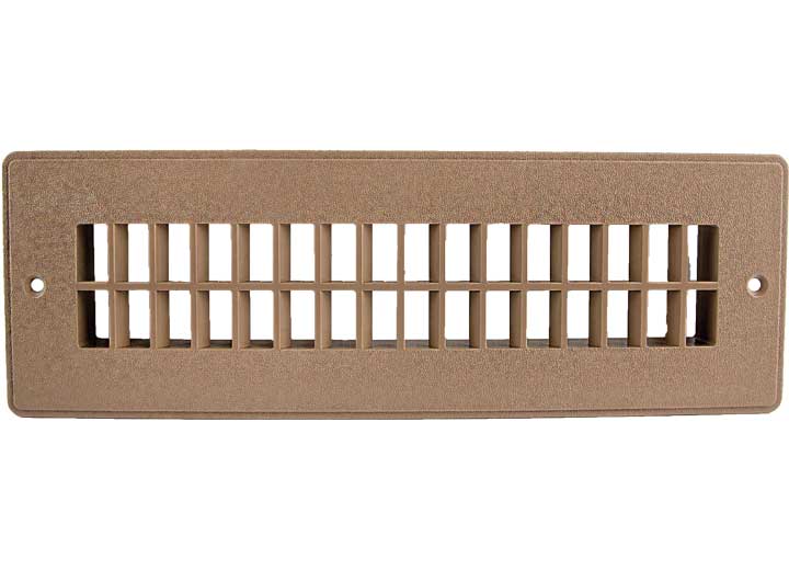Valterra Products LLC FLOOR GRILLE 2 1/4IN X 10IN 2 HOLE, LIGHT BEIGE, CARDED