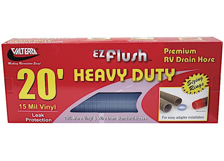 Valterra Products LLC EZ FLUSH HD DRAIN HOSE, 20FT, BLUE, BOXED