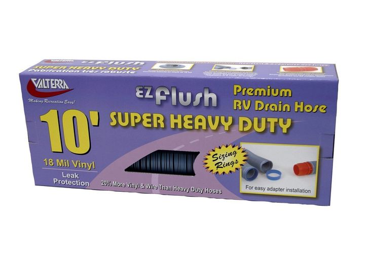 Valterra Products LLC EZ FLUSH SUPER HD DRAIN HOSE, 10FT, SLATE BLUE, BOXED