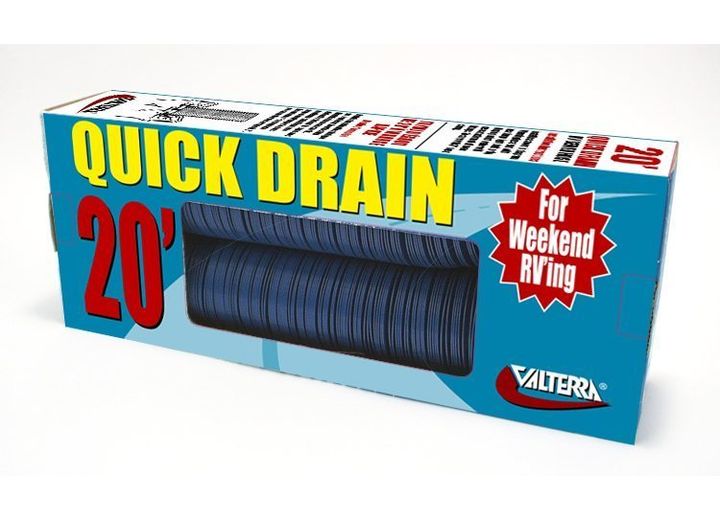 Valterra Products LLC QUICK DRAIN HOSE, STD., 20FT, BLUE, BOXED