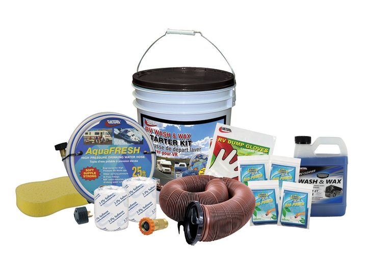 Valterra Products LLC DELUXE STARTER KIT IN A BUCKET WITH SPONGE AND WASH & WAX