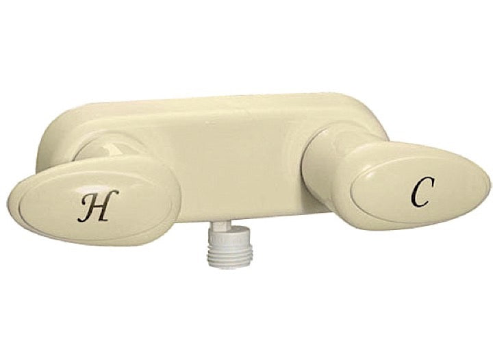 Valterra Products LLC SHOWER VALVE, 4IN, 2 LEVER, 1/4 TURN, PLASTIC, BISCUIT