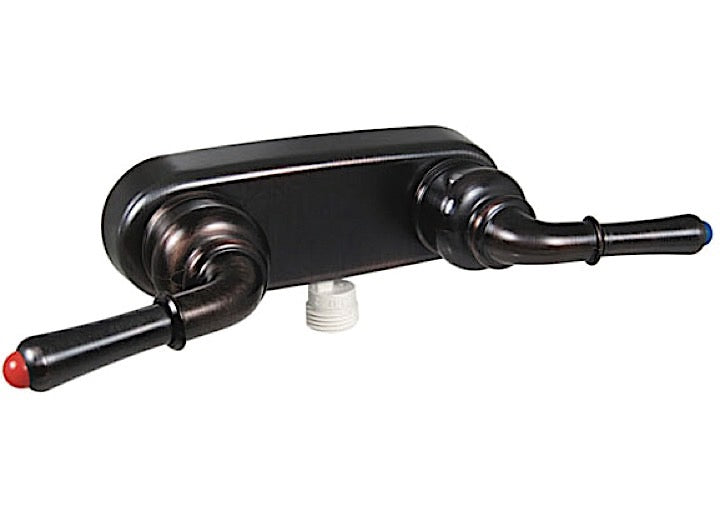 Valterra Products LLC SHOWER VALVE W/ VAC BRKR, 4IN, 2 LVR TCUP, 1/4 TURN, PLASTIC, RUBBED BRONZE