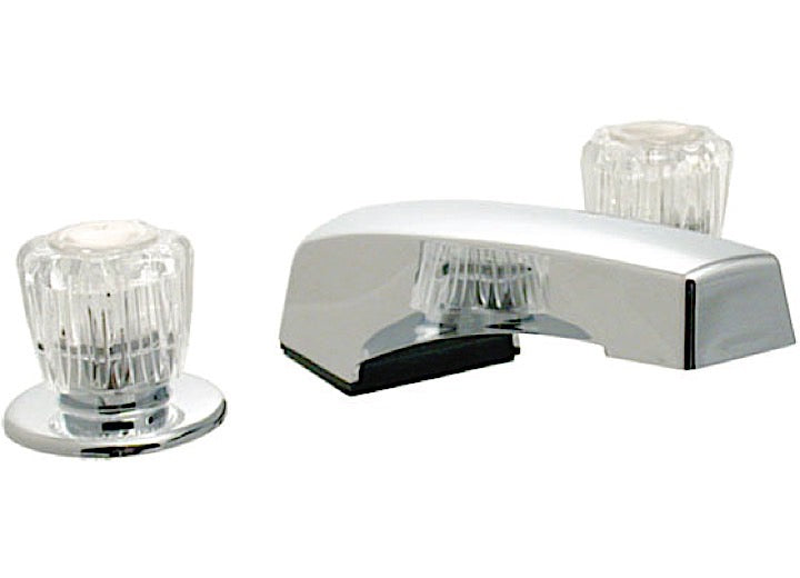 Valterra Products LLC GARDEN TUB FAUCET, 8IN-24IN ADJUSTABLE, 2 KNOB, 1/4 TURN, PLASTIC, CHROME