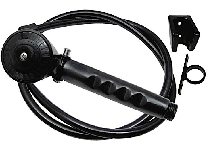Valterra Products LLC SHOWER HEAD KIT, TRICKLE SHUT-OFF, 60IN HOSE, BLACK