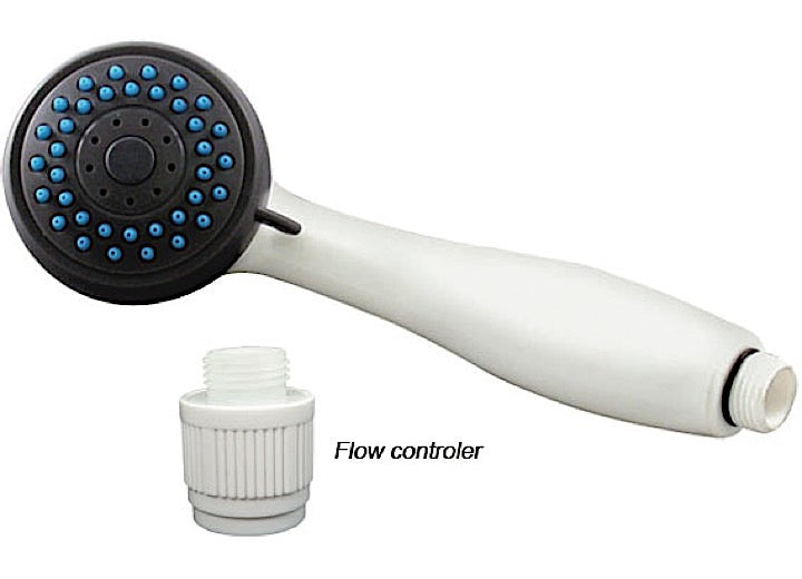 Valterra Products LLC SHOWER HEAD, 3 FUNCTION HANDHELD, FLOW CTRL, SPRAY/MASSAGE, WHITE