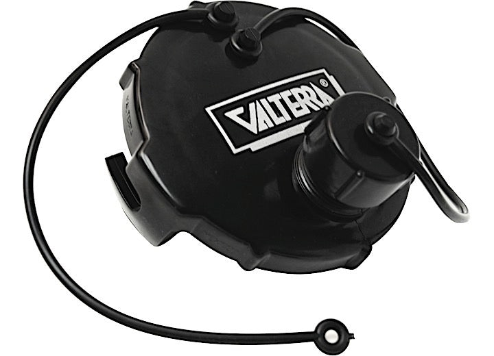 Valterra Products LLC WASTE VALVE CAP, 3IN, 3/4IN GHT WITH CAP, BLACK, BULK
