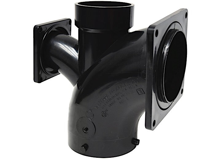 Valterra Products LLC 3-WAY ELL, 3IN BAYONET X 3IN ROTATING FLANGE X 2IN HUB INLET X 1-1/2IN ROTATING