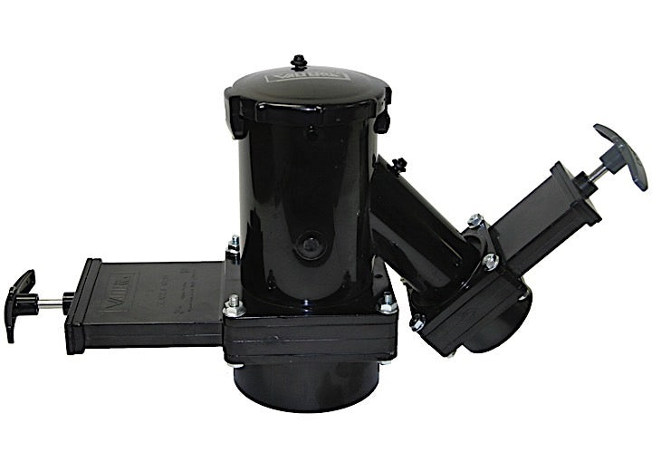 Valterra Products LLC WYE FIXED DOUBLE VALVE, 3IN HUB X 1-1/2IN ROTATING HUB X 3IN BAYONET CAP