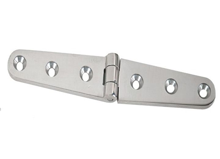 Whitecap PKGD CP BRASS STRAP HINGE, 6IN