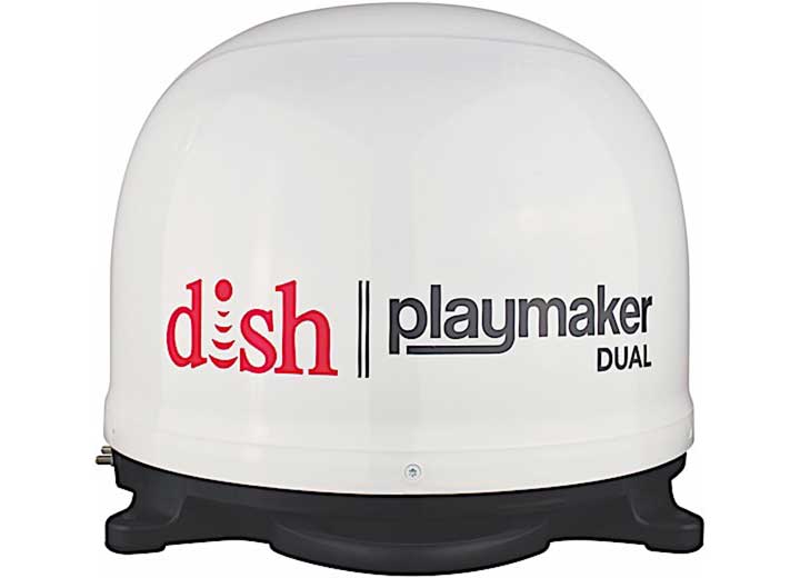 Winegard DISH Playmaker Dual Portable Automatic Satellite TV Antenna - White