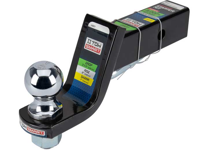 Winston Products - SmartStraps/CargoSmart/TowSmart CLASS III 5000LB STANDARD MOUNT STR KIT W/2IN BALL, 5/8IN STANDARD PIN, 3-1/4IN DROP, 2IN RISE