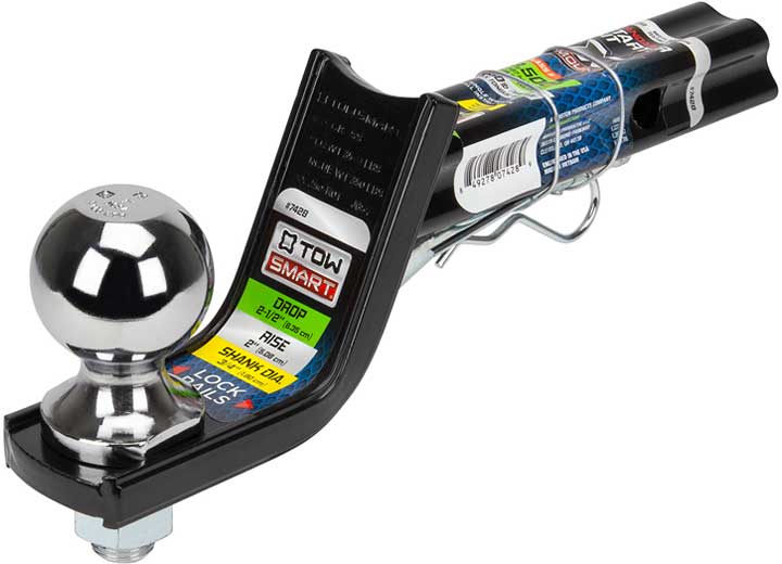 Winston Products - SmartStraps/CargoSmart/TowSmart CLASS II 3500LB X-MOUNT STR KIT W/2IN BALL, 1/2IN HITCH PIN, 2-1/2IN DROP, 2IN RISE
