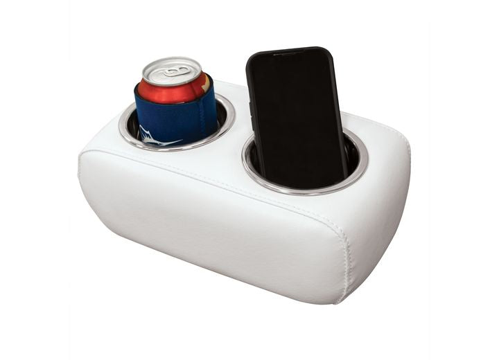 Wise Company WISE 3059 PORTABLE DOUBLE DRINK HOLDER FOR PONTOON FURNITURE - WHITE