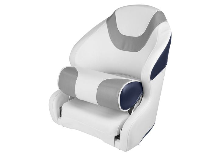 Wise Company WISE 3315 BAJA SERIES BUCKET SEAT W/ FLIP UP BOLSTER - WHITE / MARBLE / MIDNIGHT