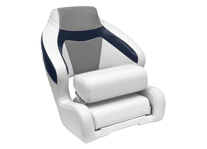 Wise Company WISE 3338 BAJA XL BUCKET SEAT W/ FLIP UP BOLSTER - WHITE/MARBLE/MIDNIGHT