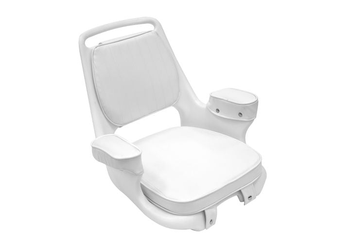 Wise Company WISE 8WD1007 CAPTAINS CHAIR W/ PADDED ARMRESTS - WHITE