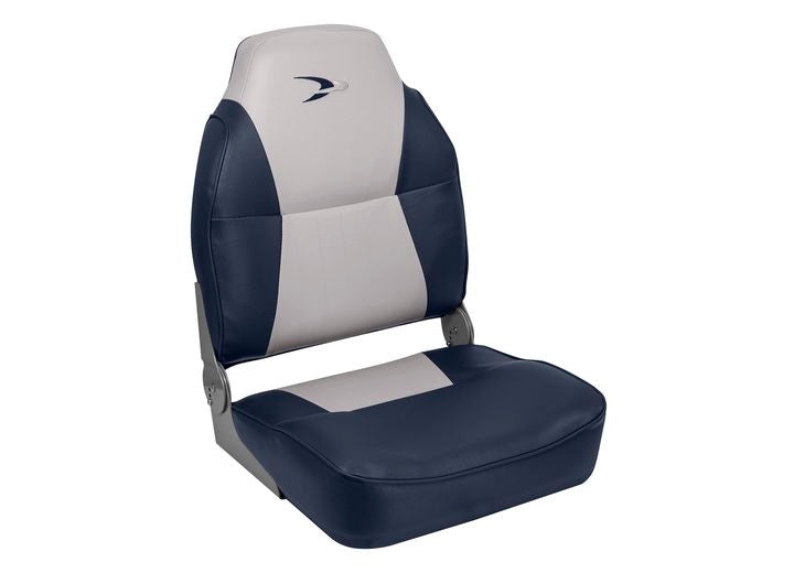 Wise Company WISE 8WD640 LUND STYLE CONTOURED HIGH BACK BOAT SEAT - GREY / NAVY