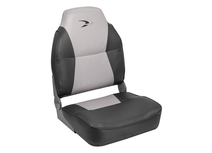 Wise Company WISE 8WD640 LUND STYLE CONTOURED HIGH BACK BOAT SEAT - GREY / CHARCOAL
