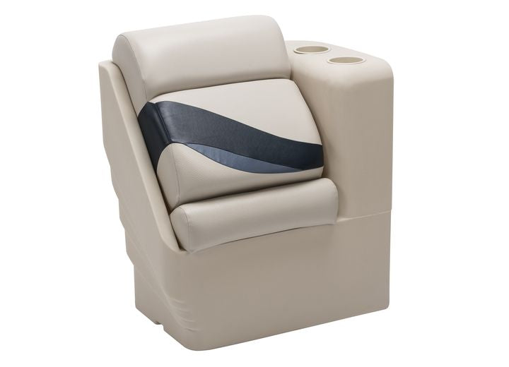 Wise Company WISE BM13006 PREMIER SERIES PONTOON LEAN BACK CHAISE - PLATINUM /NAVY / COBALT