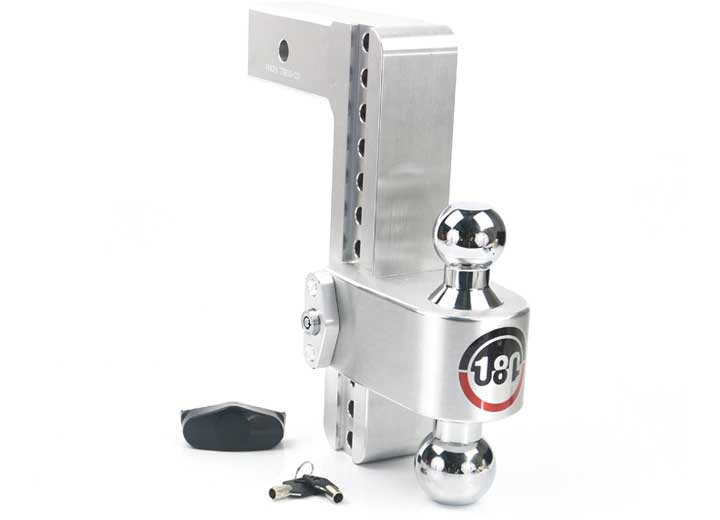 Weigh Safe 180 TURNOVER BALL 10" DROP HITCH W/ 2.5" SHANK & CHROME PLATED 2 & 2-5/16" BALL W/W503