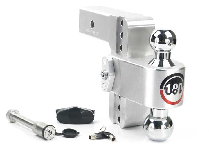 Weigh Safe 180 TURNOVER BALL 6" DROP HITCH W/ 2.5" SHANK & CHROME PLATED 2 & 2-5/16" BALL W/W503 KEYED ALIKE