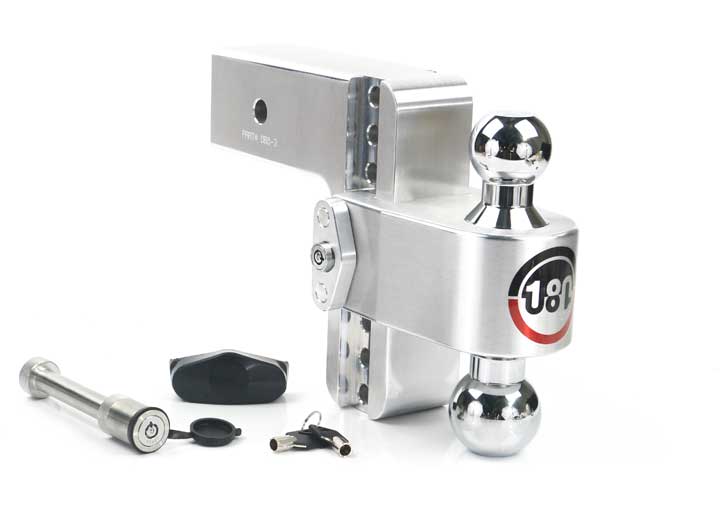 Weigh Safe 180 TURNOVER BALL 6" DROP HITCH W/ 3" SHANK & CHROME PLATED 2 & 2-5/16" BALL W/W503 KEYED ALIKE