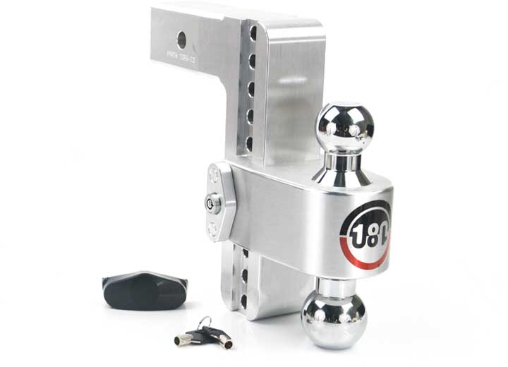 Weigh Safe 180 TURNOVER BALL 8" DROP HITCH W/ 2.5" SHANK & CHROME PLATED 2 & 2-5/16" BALL W/W503