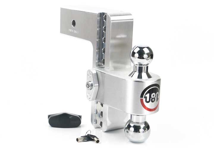 Weigh Safe 180 TURNOVER BALL 8" DROP HITCH W/ 3" SHANK & CHROME PLATED 2 & 2-5/16" BALL W/W503