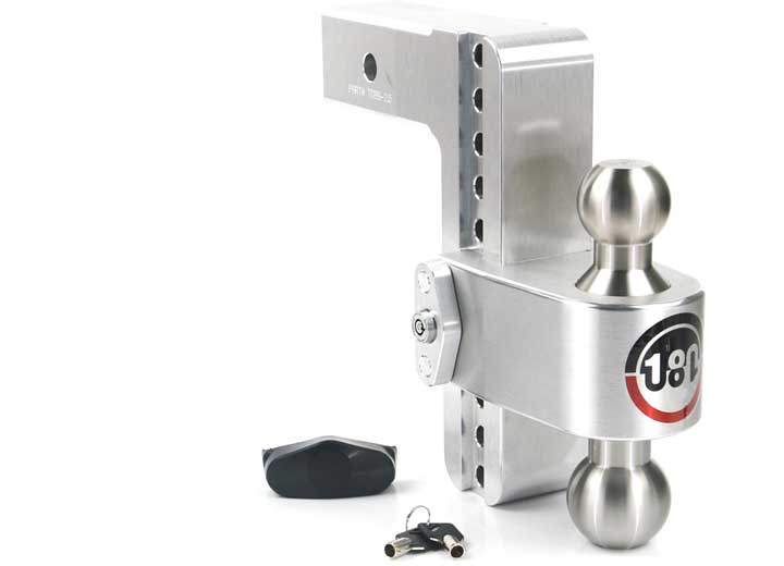 Weigh Safe TURNOVER BALL 8IN DROP HITCH W/ 2.5IN SHANK 8K/14.5K GTWR W/DUAL PIN LOCK