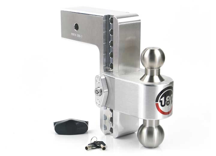 Weigh Safe TURNOVER BALL 8IN DROP HITCH W/ 3IN SHANK 8K/21K GTWR W/DUAL PIN LOCK