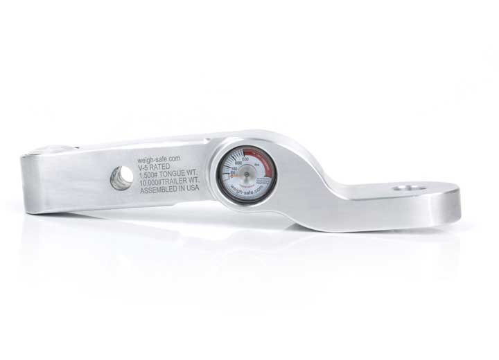Weigh Safe TONGUE WEIGHING FIXED HEIGHT BALL MOUNT W/ GAUGE, 2IN DROP, 2IN SHANK (10K GTWR)