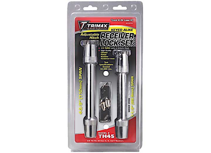 Trimax Locks Trimax Rapid Hitch Keyed Alike Receiver Pin Lock Set