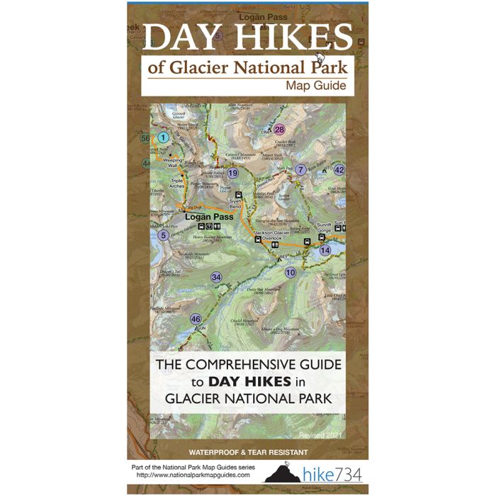 HIKE 734 DAY HIKES OF GLACIER NAT'L PARK MAP GUIDE