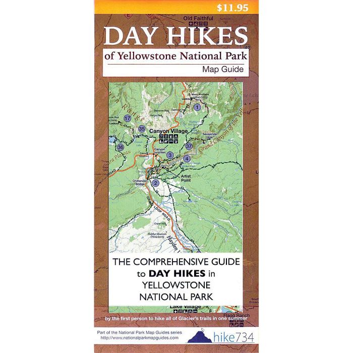 HIKE 734 DAY HIKES YELLOWSTONE NAT'L PARK MAP GUIDE