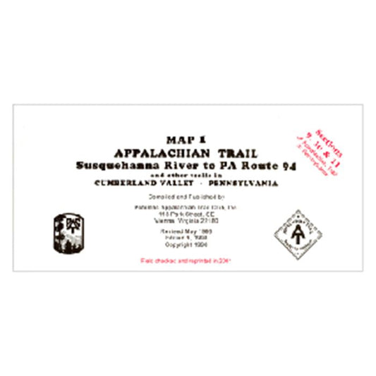 APPALACHIAN TRAIL PENNSYLVANIA MAP: CUMBERLAND VALLEY