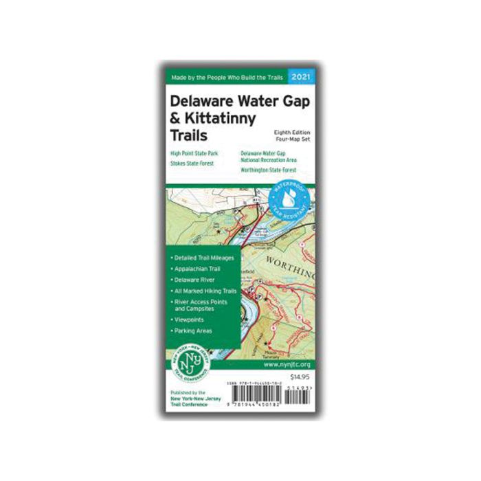 NYNJ TRAIL CONFRNCE DELAWARE WATER GAP & KITTATINNY TRAILS MAP