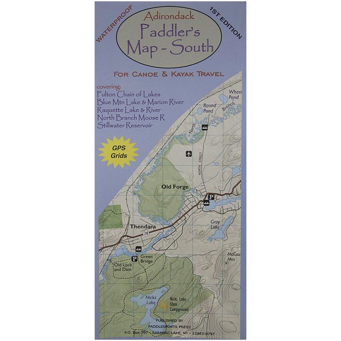 PADDLESPORTS PRESS ADIRONDACK PADDLERS MAP - SOUTH