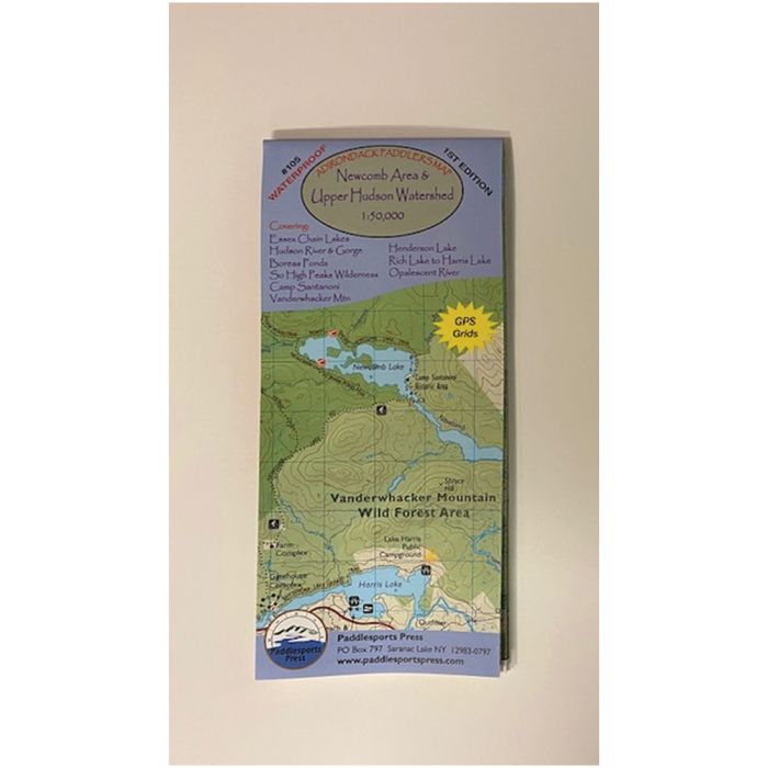 PADDLESPORTS PRESS ADK PADDLERS MAP NEWCOMB