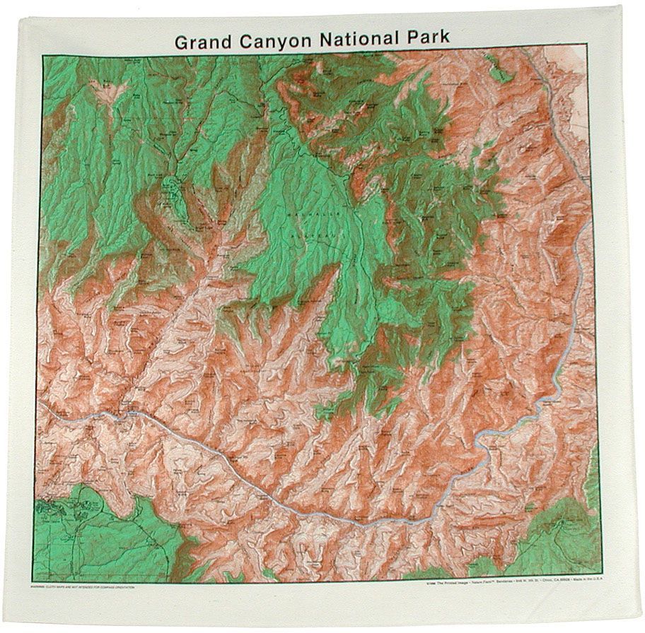 THE PRINTED IMAGE NATIONAL PARKS TOPO BANDANAS