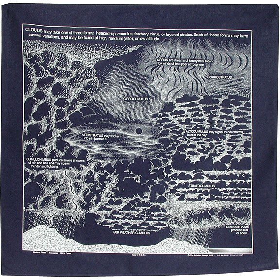 THE PRINTED IMAGE NATURE FACTS BANDANAS