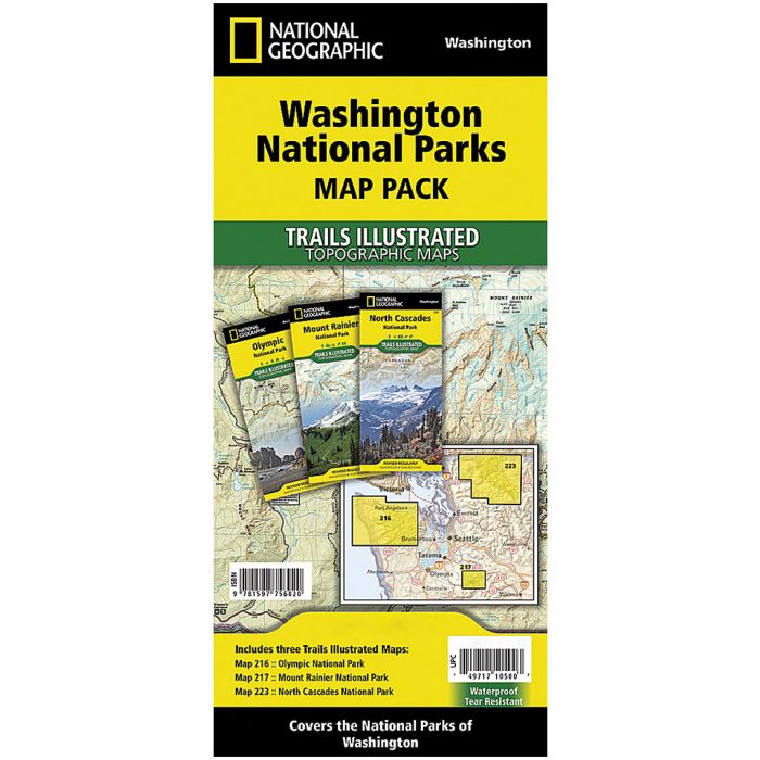 NATIONAL GEOGRAPHIC WASHINGTON NATIONAL PARKS MAP PACK