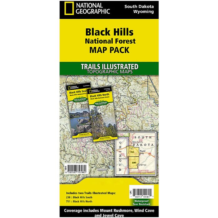 NATIONAL GEOGRAPHIC BLACK HILLS NATIONAL FOREST MAP PACK