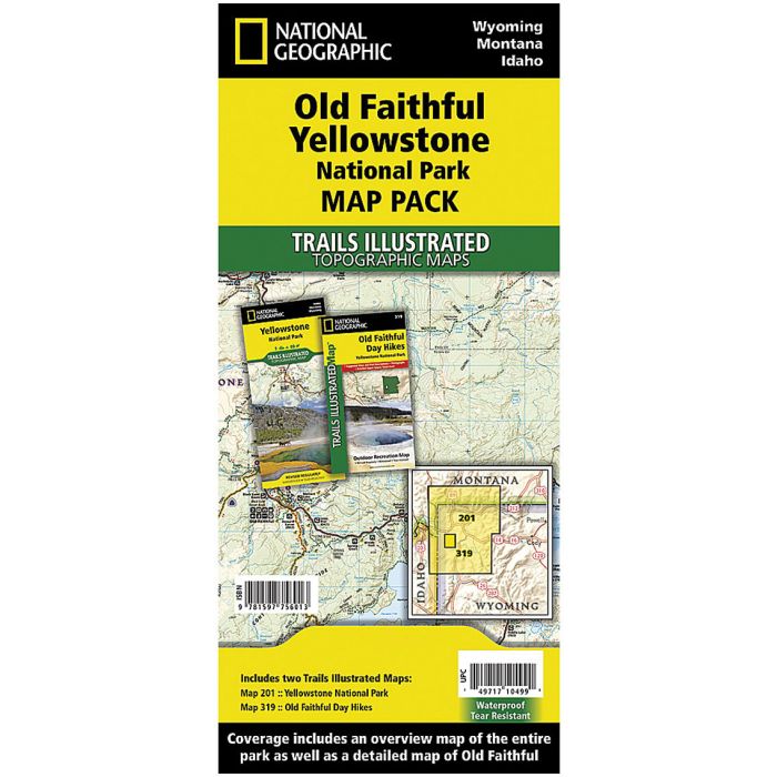 NATIONAL GEOGRAPHIC OLD FAILTHFUL YELLOWSTONE NATIONAL PARK MAP PACK