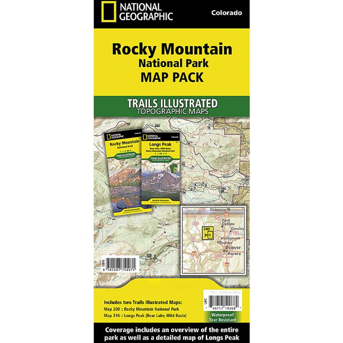 NATIONAL GEOGRAPHIC ROCKY MOUNTAIN NATIONAL PARK MAP PACK