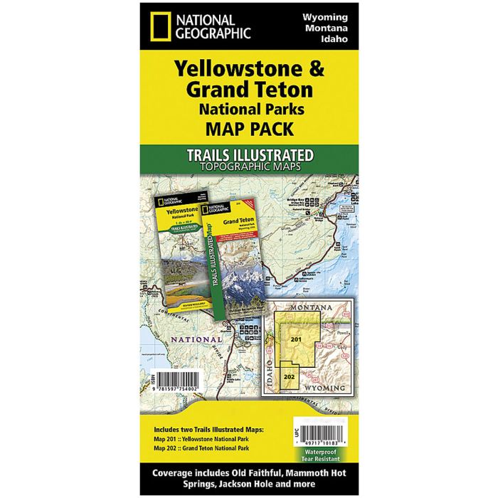 NATIONAL GEOGRAPHIC YELLOWSTONE & GRAND TETON NATIONAL PARKS MAP PACK