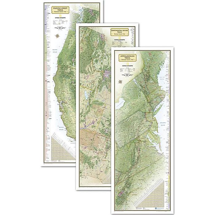 NATIONAL GEOGRAPHIC TRIPLE CROWN OF HIKING MAPS