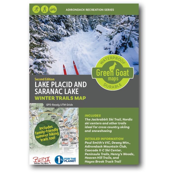 GREEN GOAT MAPS LAKE PLACID & SARANAC LAKE WINTER TRAILS MAP